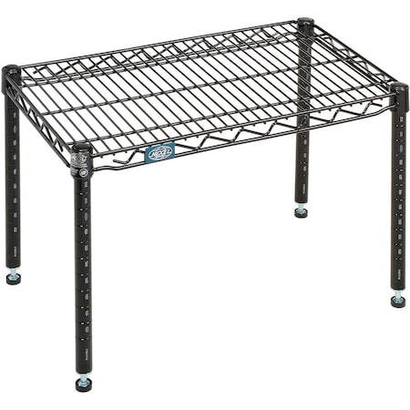 Black Epoxy Wire Dunnage Rack, 30W X 14D X 14H